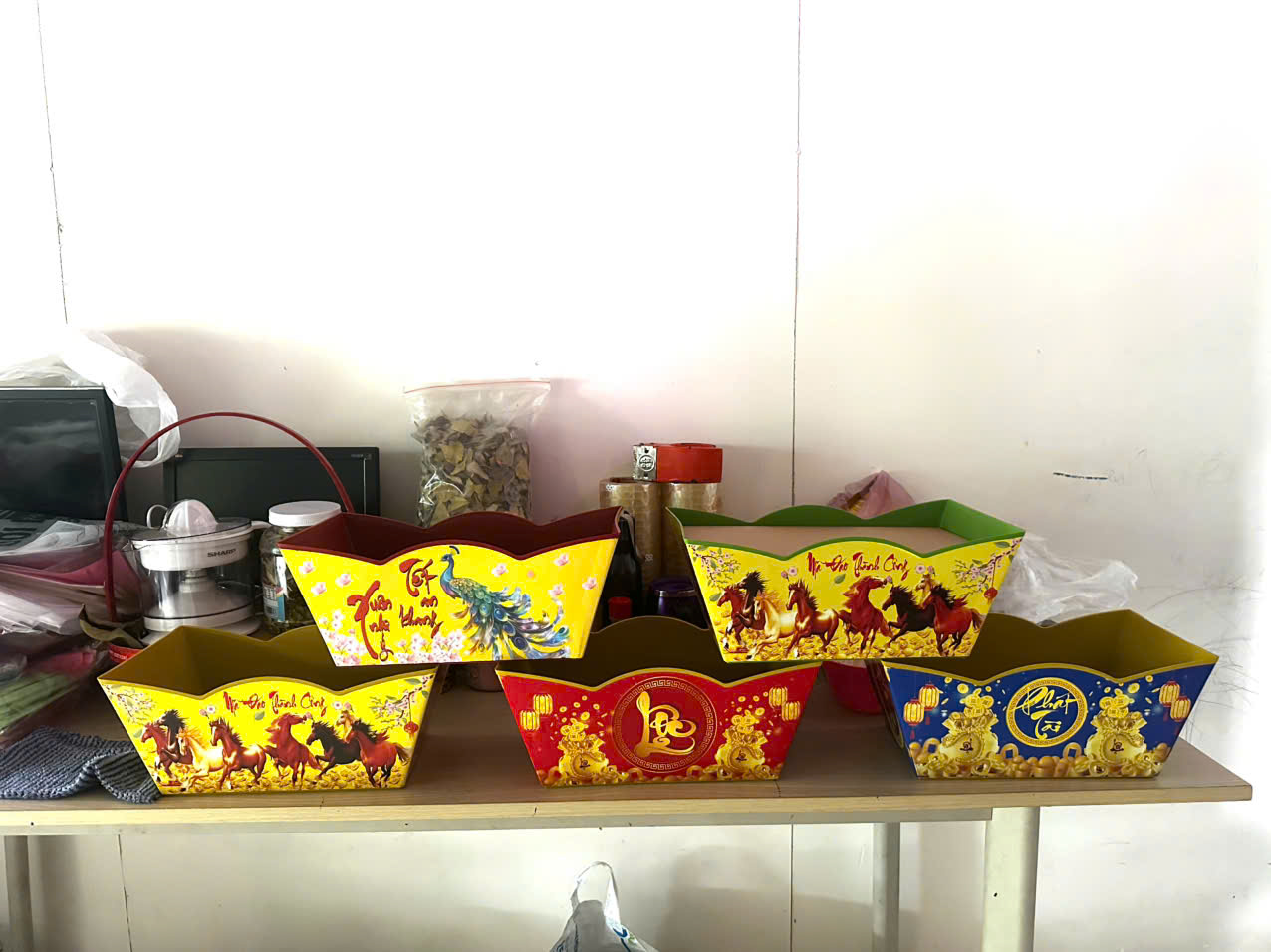 Nguyên phụ liệu giỏ quà 16